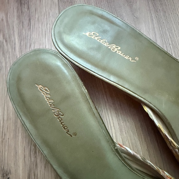 vintage Eddie Bauer woven colorful kitten heels size 8.5 leather uppers - Picture 3 of 6